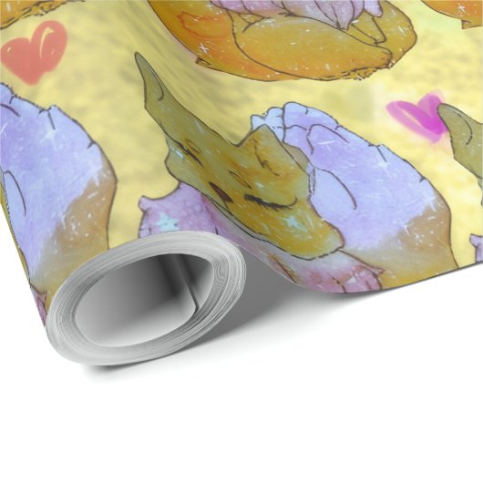 Fox named Dice Geschenkpapier (Rolleneckpunkt)