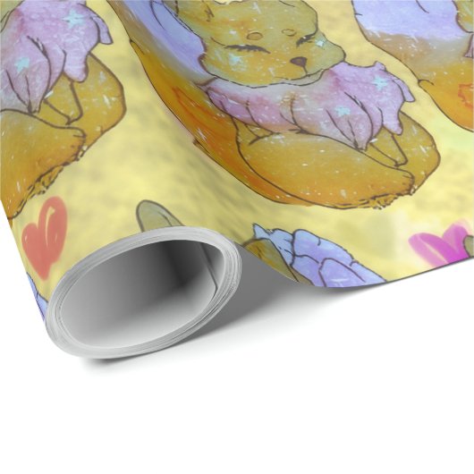 Fox named Dice Geschenkpapier (Rolleneckpunkt)