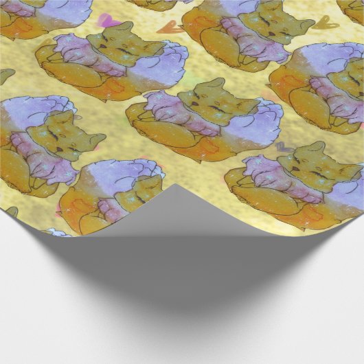 Fox named Dice Geschenkpapier (Ecke)