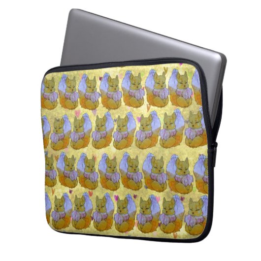 Fox named Dice Laptopschutzhülle (Vorderseite Links)