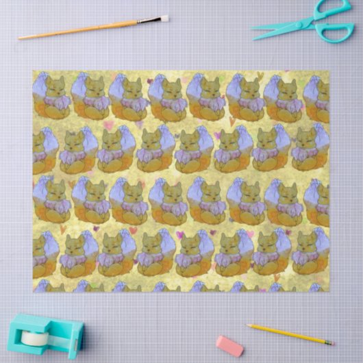 Fox named Dice Seidenpapier (Basteln)