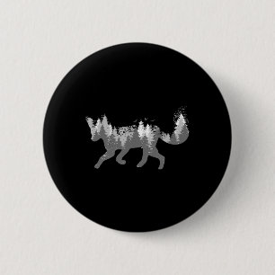 Fox Nature Outdoor Wandern Camping Jagd Geschenk Button