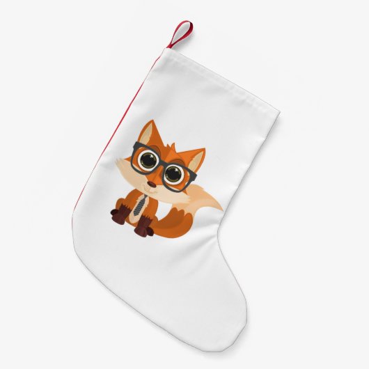 Fox-Nerd Kleiner Weihnachtsstrumpf (Vorderansicht (hängend))