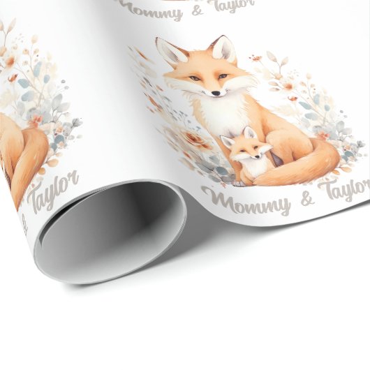 Fox New baby Holiday Geschenkpapier (Rolleneckpunkt)