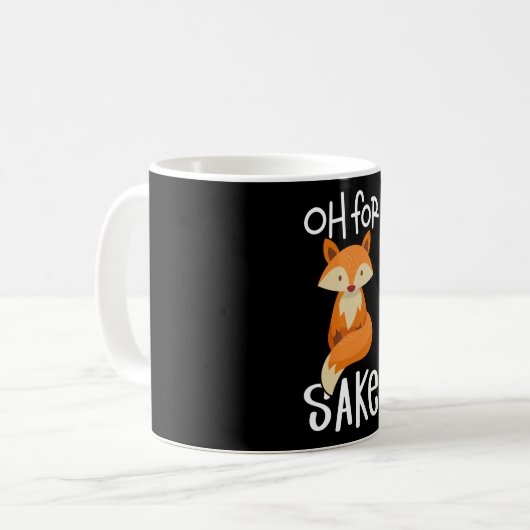 Fox Niedlich Oh für Sake Sprichwort Fox Kaffeetasse (Vorderseite Links)