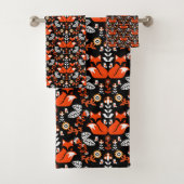 Fox Nordic Skandinavien Folklore Art Badhandtuch Set (Insitu)