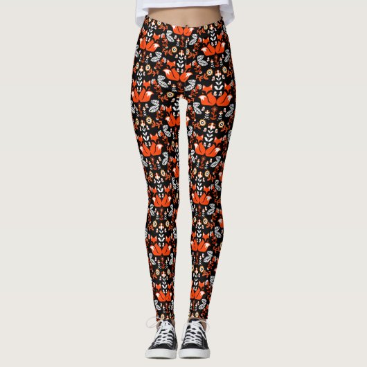 Fox Nordic Skandinavien Folklore Art Leggings (Vorderseite)