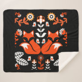 Fox Nordic Skandinavien Folklore Art Sherpadecke (Vorderseite (Horizontal))
