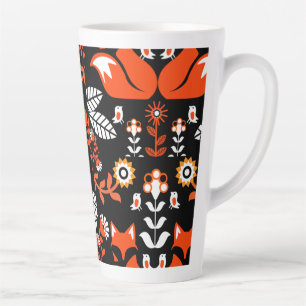 Fox Nordic Skandinavier Folk Art Tableclout Milchtasse