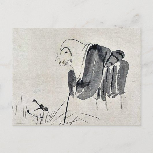 Fox nun Ukiyoe Postkarte (Vorderseite)