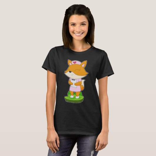 Fox Nurse Notepad T-Shirt (Vorne ganz)
