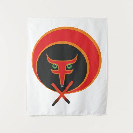 Fox of life - Red. Wandteppich (Vorderseite)