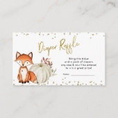 Fox Oh Boy Fall Pumpkin Baby Dusche Windel Raffel Begleitkarte (Vorderseite)