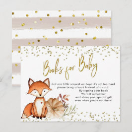 Fox Oh Boy Fall Pumpkin Books for Baby Shooter Einladungspostkarte