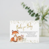 Fox Oh Boy Fall Pumpkin Books for Baby Shooter Einladungspostkarte (Stehend Vorderseite)