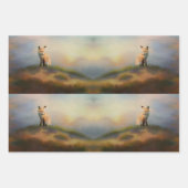 Fox on a Hill Wildlife Decoupage Geschenkpapier Set (Vorderseite 3)