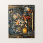 Fox on a Steampunk Pulpit in mystischer Szene Puzzle (Vertikal)