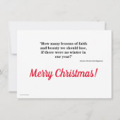 Fox on Snow Christmas Card Karte (Rückseite)