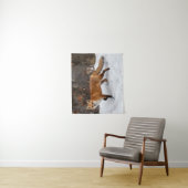 Fox on Snow Wandteppich (Beispiel)