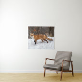 Fox on Snow Wandteppich (Beispiel (Horizontal))