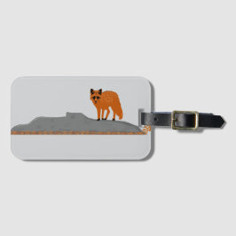 🦊 Fox on the Rock Luggage Tag Gepäckanhänger