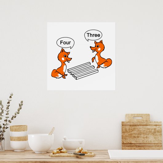 Fox Optical Illustration Trick Poster (Küche)