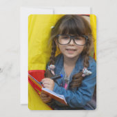 Fox Orange Foto Kindergarten Abschluss Einladung (Rückseite)