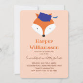 Fox Orange Foto Kindergarten Abschluss Einladung (Vorderseite)