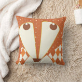 Fox Orange Terracotta Abstrakt Stilisiert Kissen (Decke)