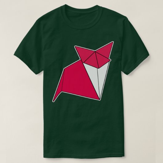 Fox Origami Sticker Style Design T-Shirt (Design vorne)