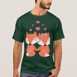 FOX-PAAR GESCHENK Hochzeit Jubiläum Verlobung Pa T-Shirt