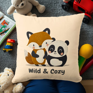 Fox & Panda Süße Tier Friends Deco Kids Room Kissen