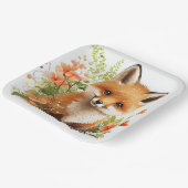 Fox Pappteller, Waldtier-Party Pappteller (Gewinkelt)