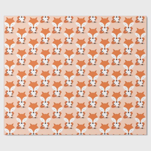 Fox Pattern Animal Geschenkpapier (Flach)