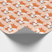 Fox Pattern Animal Geschenkpapier (Ecke)