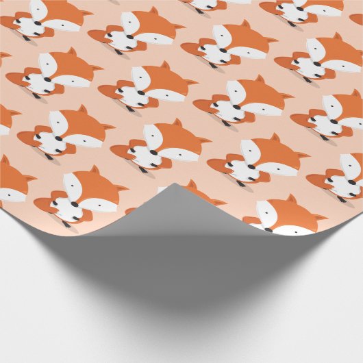 Fox Pattern Animal Geschenkpapier (Ecke)