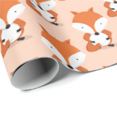 Fox Pattern Animal Geschenkpapier (Rolleneckpunkt)