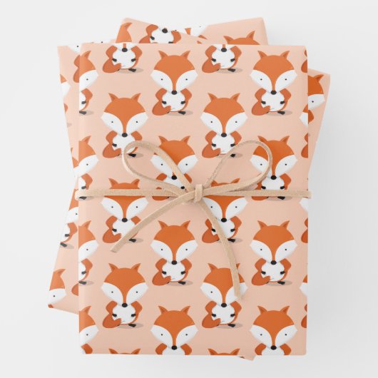 Fox Pattern Animal Geschenkpapier Set (Beispiel)
