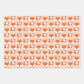 Fox Pattern Animal Geschenkpapier Set (Vorderseite)