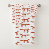 Fox Pattern Badhandtuch Set (Insitu)