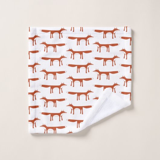 Fox Pattern Badhandtuch Set (Waschlappen)