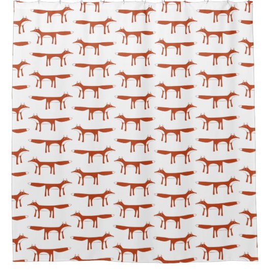 Fox Pattern Duschvorhang (Vorderseite)