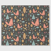 Fox Pattern Geschenkpapier (Flach)