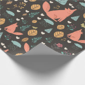 Fox Pattern Geschenkpapier (Ecke)