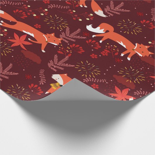 Fox Pattern Geschenkpapier (Ecke)