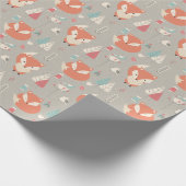 Fox Pattern Geschenkpapier (Ecke)