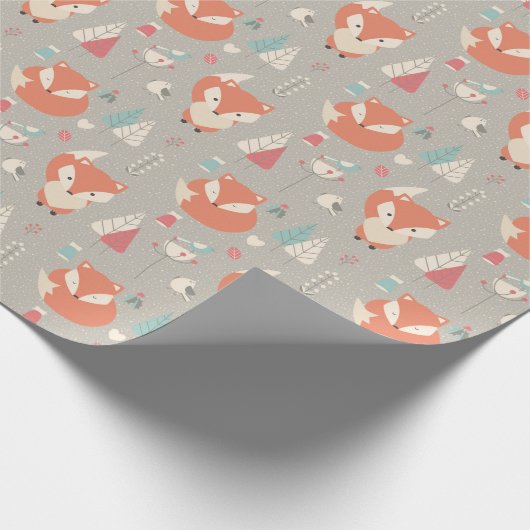 Fox Pattern Geschenkpapier (Ecke)