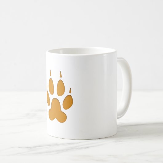 Fox Paw Print Kaffeetasse (VorderseiteRechts)
