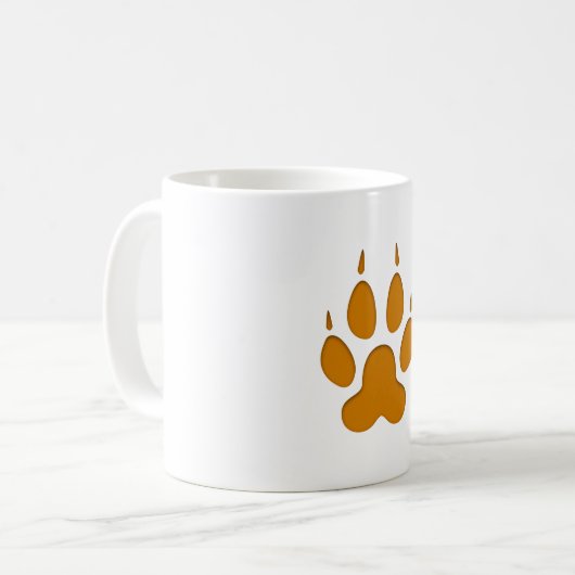 Fox Paw Print Kaffeetasse (Vorderseite Links)