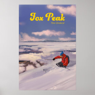 Fox Peak Neuseeland Skigebiet Poster